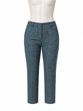 Worthington Teal and White Printed Capris
